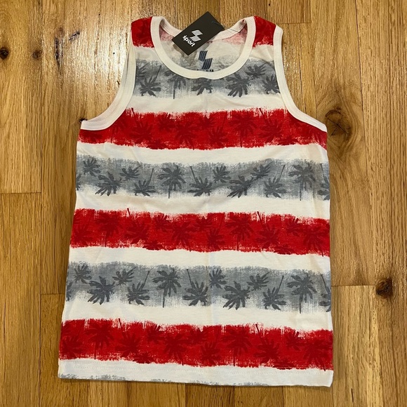 3 Children’s Sport Sleeveless Shirts Tank Tops tropical-Athletic-Palm Trees-NEW - Picture 2 of 5